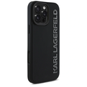 Karl Lagerfeld HC 3D Rubber Elongated Glitter Apple iPhone 16 Pro black