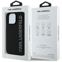 Karl Lagerfeld HC 3D Rubber Elongated Glitter Apple iPhone 16 Pro black