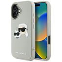 Karl Lagerfeld HC 3D Rubber Double Heads Apple iPhone 16 beige
