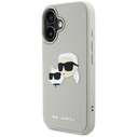 Karl Lagerfeld HC 3D Rubber Double Heads Apple iPhone 16 beige