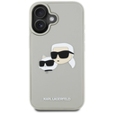 Karl Lagerfeld HC 3D Rubber Double Heads Apple iPhone 16 beige