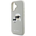 Karl Lagerfeld HC 3D Rubber Double Heads Apple iPhone 16 beige
