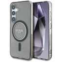 Guess Glitter Circle Classic Logo MagSafe Samsung Galaxy S25 black