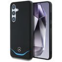 Mercedes Leather Contrasted Blue Horizontal Curve MagSafe Samsung Galaxy S25 black