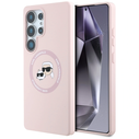 Karl Lagerfeld Silicone Double Heads And Circle MagSafe Samsung Galaxy S25 Ultra pink