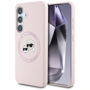 Karl Lagerfeld Silicone Double Heads And Circle MagSafe Samsung Galaxy S25+ Plus pink