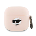 Karl Lagerfeld KLA4RUNCHP Apple AirPods 4 cover Silicone Choupette Head 3D pink
