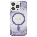 Guess HC Resin Bottom Glitter Apple iPhone 16 Pro MagSafe purple