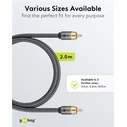 GOOBAY καλώδιο ήχου RCA αρσενικό - RCA αρσενικό 3 m (μαύρο/ασημί)
