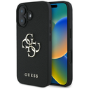 Guess Grained Big 4G Logo Small Classic Logo Apple iPhone 16 black