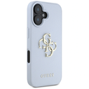 Guess Grained Big 4G Logo Small Classic Logo Apple iPhone 16 blue