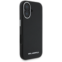 Karl Lagerfeld Saffiano Full Wrapped Elongated Metal Logo MagSafe Apple iPhone 16 black