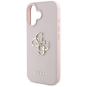 Guess Grained Big 4G Logo Small Classic Logo Apple iPhone 16 pink