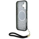 Guess HC IML Leopard Triangle Cord Strap Apple iPhone 16 MagSafe brown