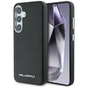 Karl Lagerfeld Saffiano Full Wrapped Elongated Metal Logo MagSafe Samsung Galaxy S25 black