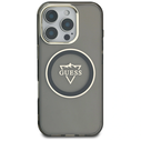 Guess IML Metal Mountain Logo MagSafe Apple iPhone 16 Pro black