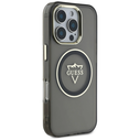Guess IML Metal Mountain Logo MagSafe Apple iPhone 16 Pro black
