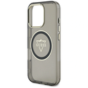 Guess IML Metal Mountain Logo MagSafe Apple iPhone 16 Pro Max black