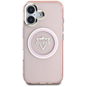 Guess IML Metal Mountain Logo MagSafe Apple iPhone 16 pink