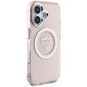Guess IML Metal Mountain Logo MagSafe Apple iPhone 16 pink