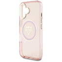 Guess IML Metal Mountain Logo MagSafe Apple iPhone 16 pink