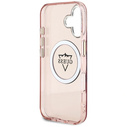 Guess IML Metal Mountain Logo MagSafe Apple iPhone 16 pink