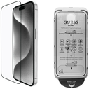 Guess BP Rhinestone 2in1 set tempered glass + lens protector Apple iPhone 16 Pro Max silver
