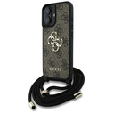 Guess 4G Big Logo Cord Stap Crossbody Apple iPhone 16 Plus brown