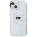 Karl Lagerfeld IML Metal Karl Head MagSafe Apple iPhone 15 Plus white
