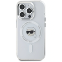 Karl Lagerfeld IML Metal Karl Head MagSafe Apple iPhone 15 Pro white