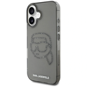 Karl Lagerfeld IML Rhinestones Karl Head Apple iPhone 16 black
