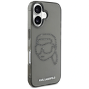 Karl Lagerfeld IML Rhinestones Karl Head Apple iPhone 16 black