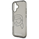 Karl Lagerfeld IML Rhinestones Karl Head Apple iPhone 16 black