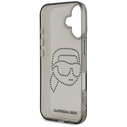 Karl Lagerfeld IML Rhinestones Karl Head Apple iPhone 16 black