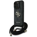 Guess 4G Big Logo Cord Stap Crossbody Apple iPhone 16 Pro black