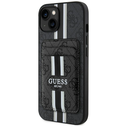 Guess 4G Stripes MagSafe Wallet Apple iPhone 15 black
