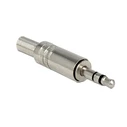 Βύσμα Ήχου Delock 3.5mm Stereo, 3 pin, Bend Protection, Metal, Silver