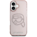 Karl Lagerfeld IML Rhinestones Karl Head Apple iPhone 16 pink