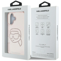 Karl Lagerfeld IML Rhinestones Karl Head Apple iPhone 16 pink