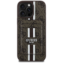 Guess 4G Stripes MagSafe Wallet Apple iPhone 16 Pro Max brown