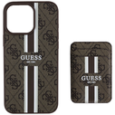 Guess 4G Stripes MagSafe Wallet Apple iPhone 16 Pro Max brown
