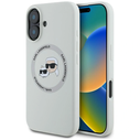 Karl Lagerfeld Silicone Double Heads And Circle MagSafe Apple iPhone 16 beige