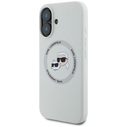 Karl Lagerfeld Silicone Double Heads And Circle MagSafe Apple iPhone 16 beige