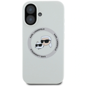 Karl Lagerfeld Silicone Double Heads And Circle MagSafe Apple iPhone 16 beige