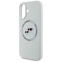 Karl Lagerfeld Silicone Double Heads And Circle MagSafe Apple iPhone 16 beige