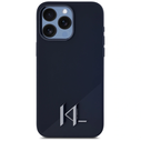 Karl Lagerfeld Silicone Shadow Metal Initial MagSafe Apple iPhone 15 Pro black