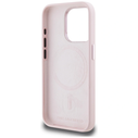 Karl Lagerfeld Silicone Shadow Metal Initial MagSafe Apple iPhone 15 Pro pink