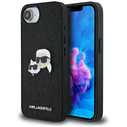 Karl Lagerfeld Fixed Glitter Karl&Choupette Heads Metal Pin Apple iPhone 17e / 16e black