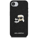 Karl Lagerfeld Fixed Glitter Karl&Choupette Heads Metal Pin Apple iPhone 17e / 16e black