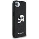 Karl Lagerfeld Fixed Glitter Karl&Choupette Heads Metal Pin Apple iPhone 17e / 16e black